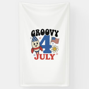 Groovy 4th of July Rocket Patriotic Shirt Design_1 Banner
