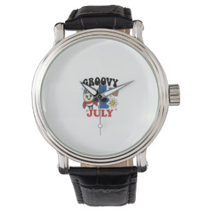Groovy 4th of July Rocket Patriotic Shirt Design_1 Watch