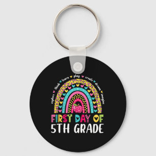 Groovy 5th Grade Back To School First Day Of Fifth Key Ring