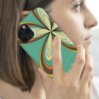 Groovy 60s 70s Hippie Flower Turquoise Daisy Name