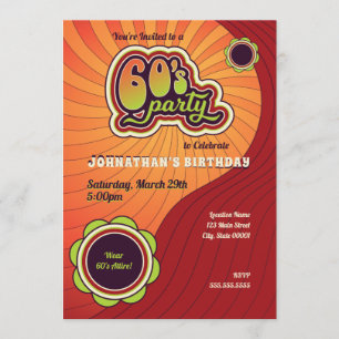 Groovy 60's Party Invitation