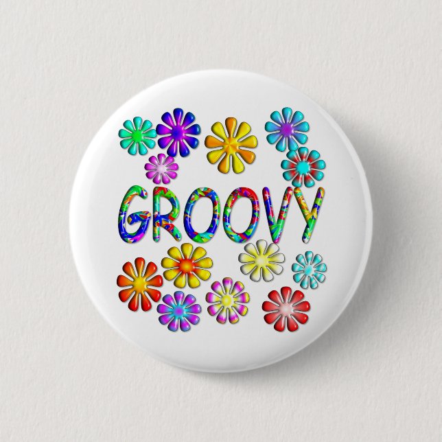 Groovy 6 Cm Round Badge (Front)