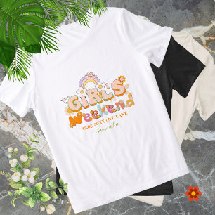 Groovy 70s Bachelorette Tee: Custom Name & Locatio Tri-Blend Shirt