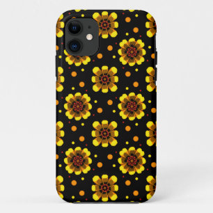 Groovy 70s Daisy Flower Power Pattern iPhone 11 Case