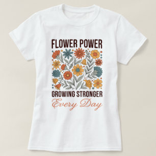 Groovy 70s Flower Power Inspirational Botanical T-Shirt