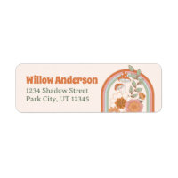 Groovy 70s Hippie Baby Shower Address Labels
