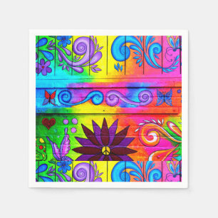 groovy 70's hippie napkin