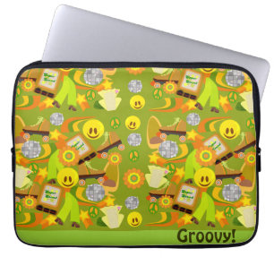 Groovy 70's Pattern Laptop Sleeve