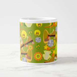 Groovy 70's Pattern Large Coffee Mug