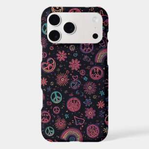 Groovy 70s Psychedelic Phone Case   Neon Smileys 