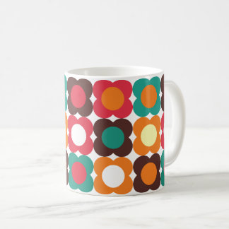 Groovy 70s Retro Flower Pattern | Bold Boho Floral Coffee Mug