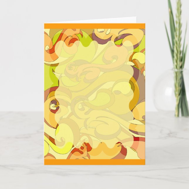 Groovy 70s Stationary Note Card (Front)