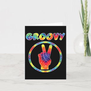 Groovy 70's Tie Dye - Vintage Tee For Retro Party  Card