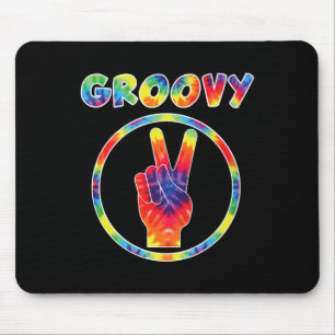 Groovy 70's Tie Dye  - Vintage Tee For Retro Party Mouse Pad