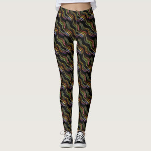 Groovy 70's wavy hippie psychedelic leggings