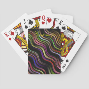 Groovy 70's wavy hippie psychedelic playing cards