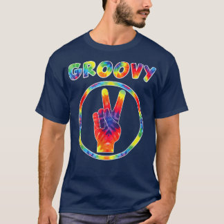 Groovy 70'sTie Dye Vintage Tee For Retro Party 