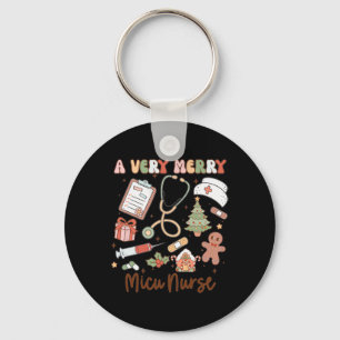 Groovy A Very Merry Micu Nurse Xmas Medical Intens Key Ring