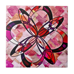 groovy abstract design ceramic tile