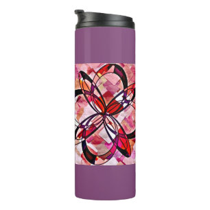 groovy abstract design thermal tumbler