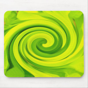 Groovy Abstract Green Liquid Art Swirl Painting Mouse Pad