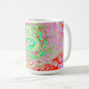 Groovy Abstract Retro Pastel Green Liquid Swirl Coffee Mug