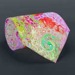 Groovy Abstract Retro Pastel Green Liquid Swirl Tie<br><div class="desc">This Original Digital Oil Painting by My Rubio Garden features a Groovy Abstract Retro Pastel Green and Pink Liquid Swirl Painting with Marbled Magenta,  Orange,  Lime Green,  Mint Green,  Hot Pink,  Yellow,  Red,  Aqua and Blue Accents. The result is a colorful,  trippy,  groovy,  abstract design that you will love!</div>