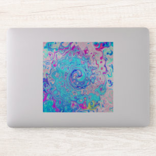 Groovy Abstract Retro Robin's Egg Blue Swirl