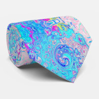 Groovy Abstract Retro Robin's Egg Blue Swirl