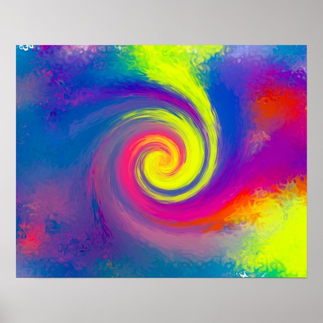 Groovy Abstract Spiral Swirl Poster (Front)