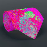 Groovy Abstract Teal Blue and Red Swirl Tie<br><div class="desc">This Original Digital Oil Painting by My Rubio Garden features a Trippy Abstract Teal Blue and Red Lava Liquid Art Swirl Painting with Magenta,  Purple and Lime Green Accents. The result is a groovy,  abstract design that you will love!</div>