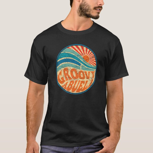 Groovy Abuela 70s Aesthetic Nostalgia 1970's Mexic T-Shirt (Front)