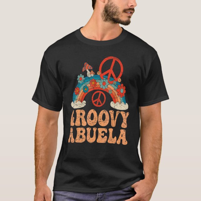 Groovy Abuela 70s Aesthetic Nostalgia 1970's Mexic T-Shirt (Front)