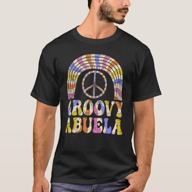 Groovy Abuela 70s Aesthetic Nostalgia 1970's Mexic T-Shirt (Front)