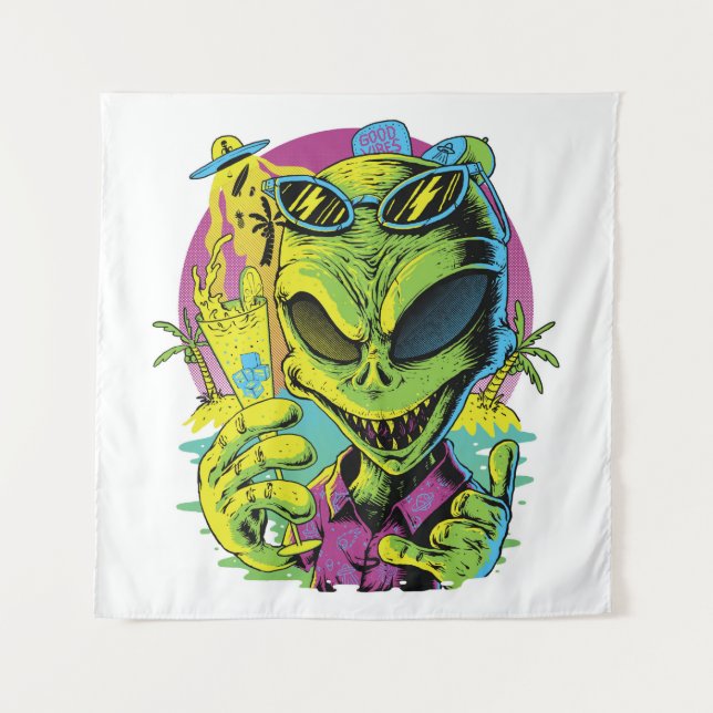 Groovy Alien Tapestry (Front)