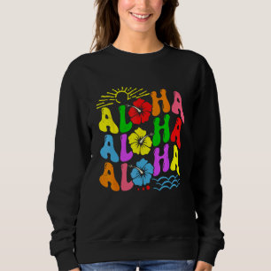 Groovy Aloha Hawaii Beach Summer Vacation Family C Sweatshirt