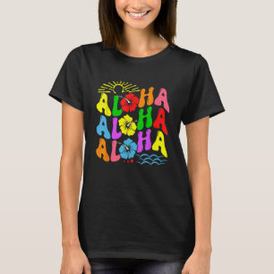 Groovy Aloha Hawaii Beach Summer Vacation Family C T-Shirt