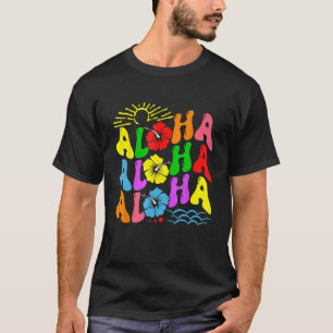 Groovy Aloha Hawaii Beach Summer Vacation Family C T-Shirt