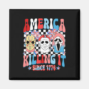 Groovy America Killing It Since 1776 Horror 4th Of Magnet