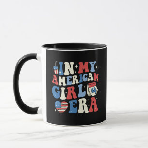 Groovy American Girl Era Retro Patriotic Coffee Mu Mug