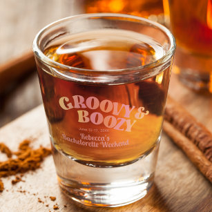 Groovy and Boozy Bachelorette Party Shot Glass