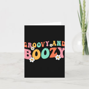 Groovy And Boozy Bride Bridesmaid Groovy Bachelore Card