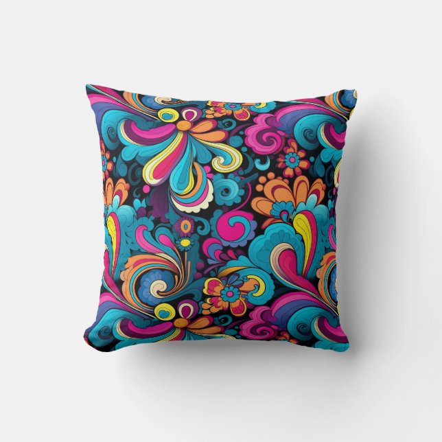 Groovy Art Throw Pillow (Front)