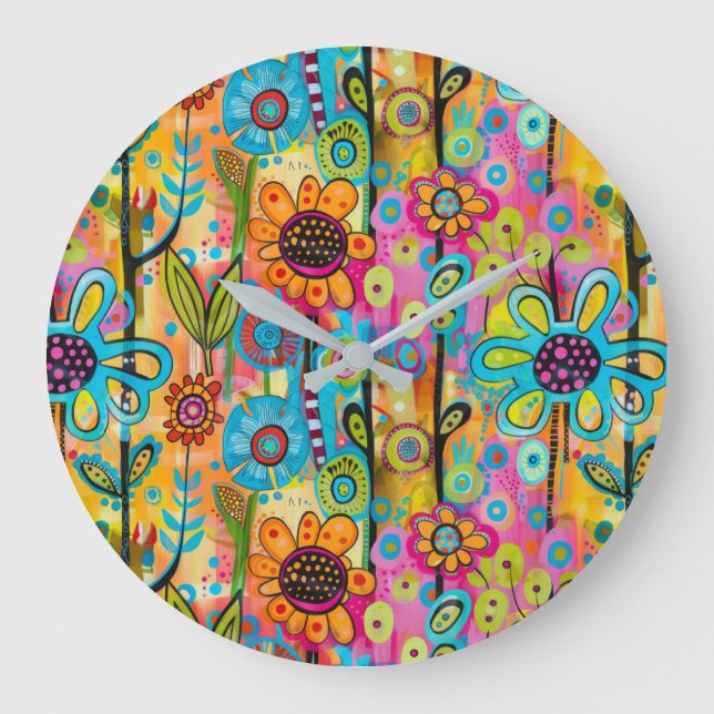 Groovy Art Wall Clock (Front)