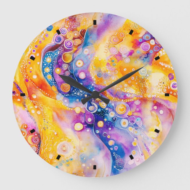 Groovy Art Wall Clock (Front)