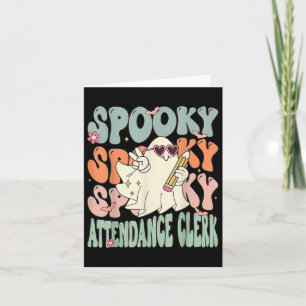 Groovy Attendance Clerk Funny Halloween Costume Se Card