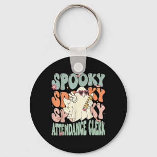 Groovy Attendance Clerk Funny Halloween Costume Se Key Ring