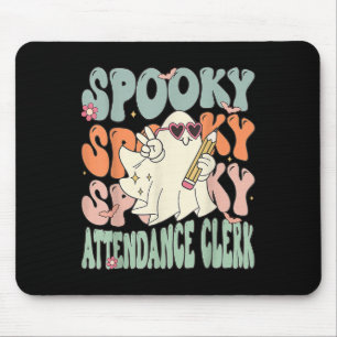 Groovy Attendance Clerk Funny Halloween Costume Se Mouse Pad