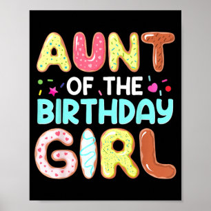 Groovy Aunt Of The Birthday Girl Cute Do Family Poster