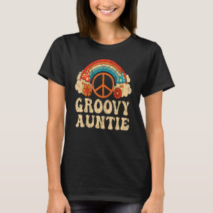 Groovy Auntie 70s Aesthetic 1970's Retro Hippie Au T-Shirt
